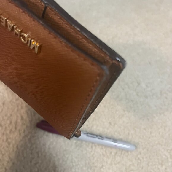 EUC Michael Kors Jet Set Bifold Slim MD Wallet Caramel Brown - Picture 5 of 5